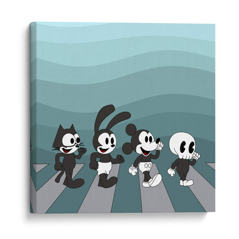 Abbey Road Cartoons Blue - Khevth Art | Cuadro decorativo de Canvas Lab