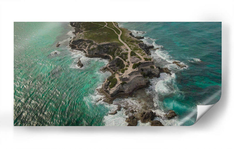 Punta sur Isla mujeres aérea - ArmanDigitalArt | Cuadro decorativo de Canvas Lab
