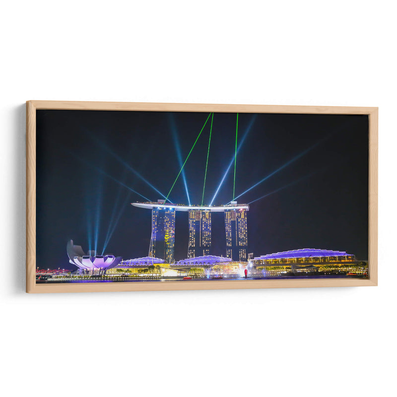Singapur Marina bay hotel show noche 3 - ArmanDigitalArt | Cuadro decorativo de Canvas Lab
