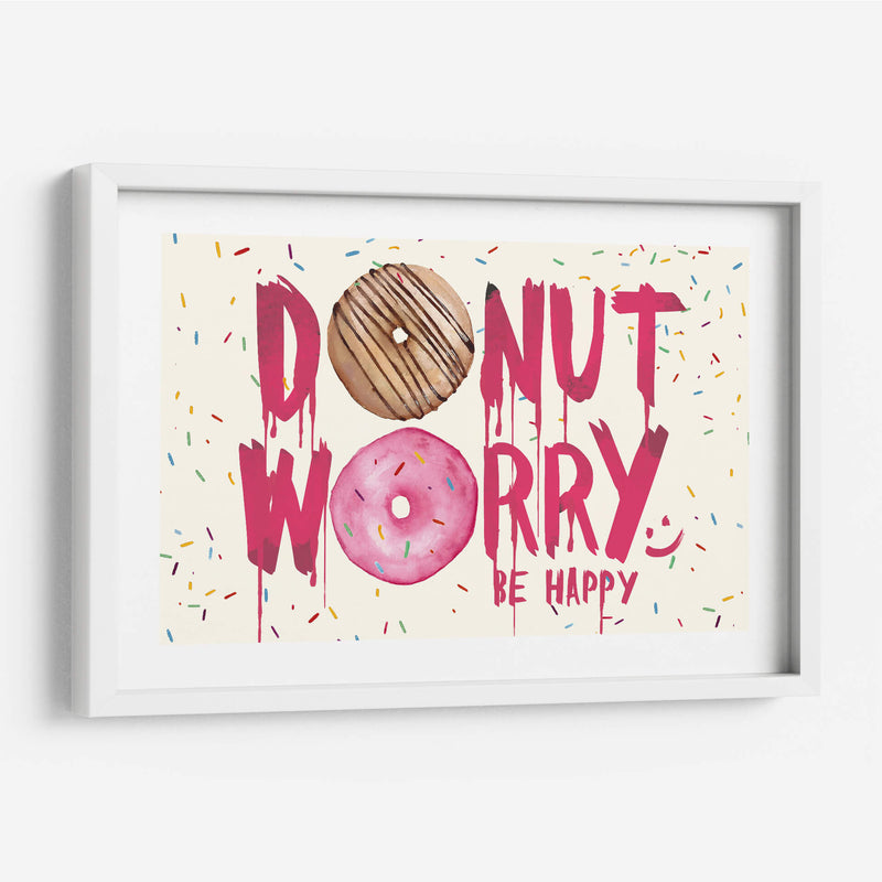 Donut worry be happy - 2ToastDesign | Cuadro decorativo de Canvas Lab