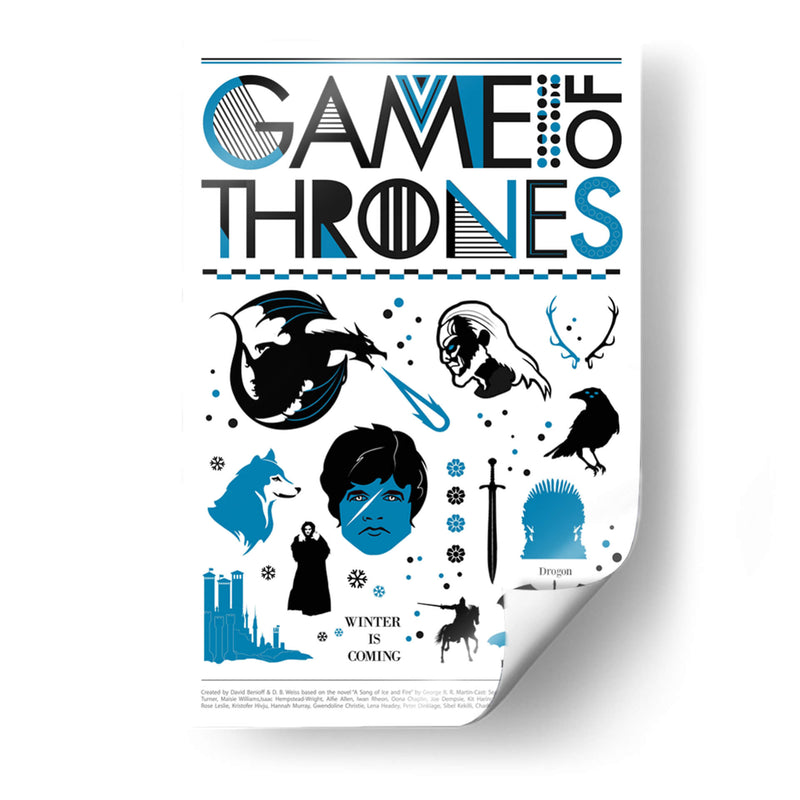 Minimal Game of Thrones - 2ToastDesign | Cuadro decorativo de Canvas Lab