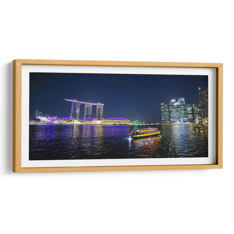 Singapur panorámica de noche 1 - ArmanDigitalArt | Cuadro decorativo de Canvas Lab