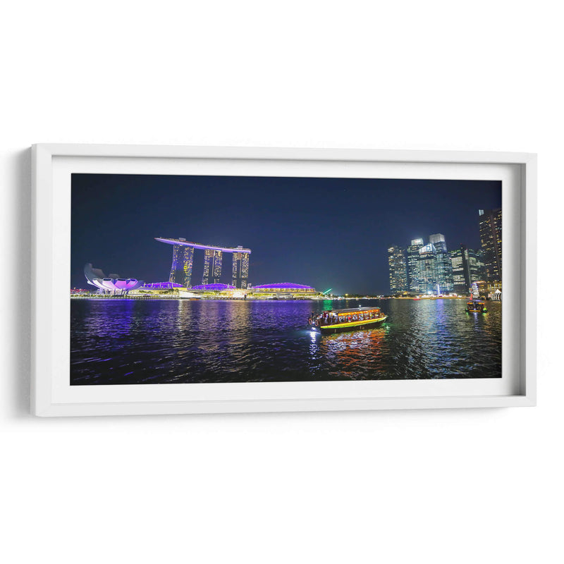 Singapur panorámica de noche 1 - ArmanDigitalArt | Cuadro decorativo de Canvas Lab