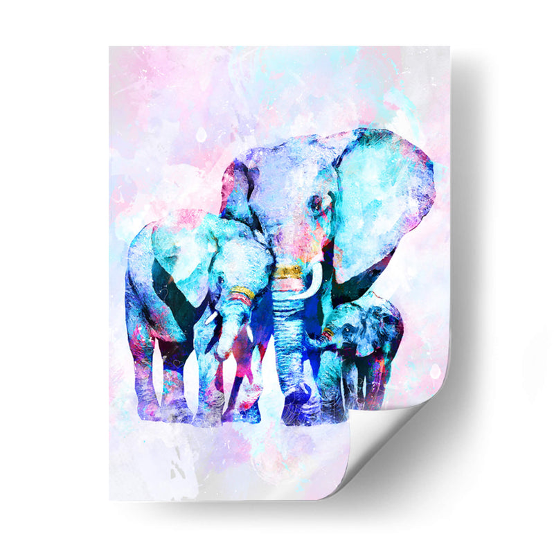 Elefante y familia - Lofty&Me | Cuadro decorativo de Canvas Lab
