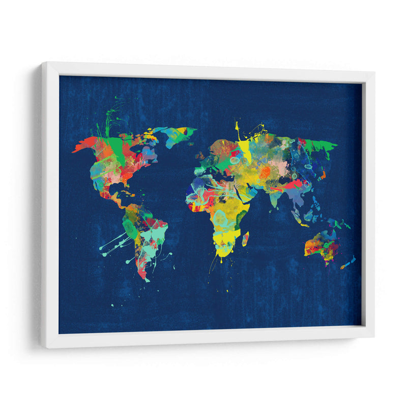 Mapamundi colorido - Lofty&Me | Cuadro decorativo de Canvas Lab