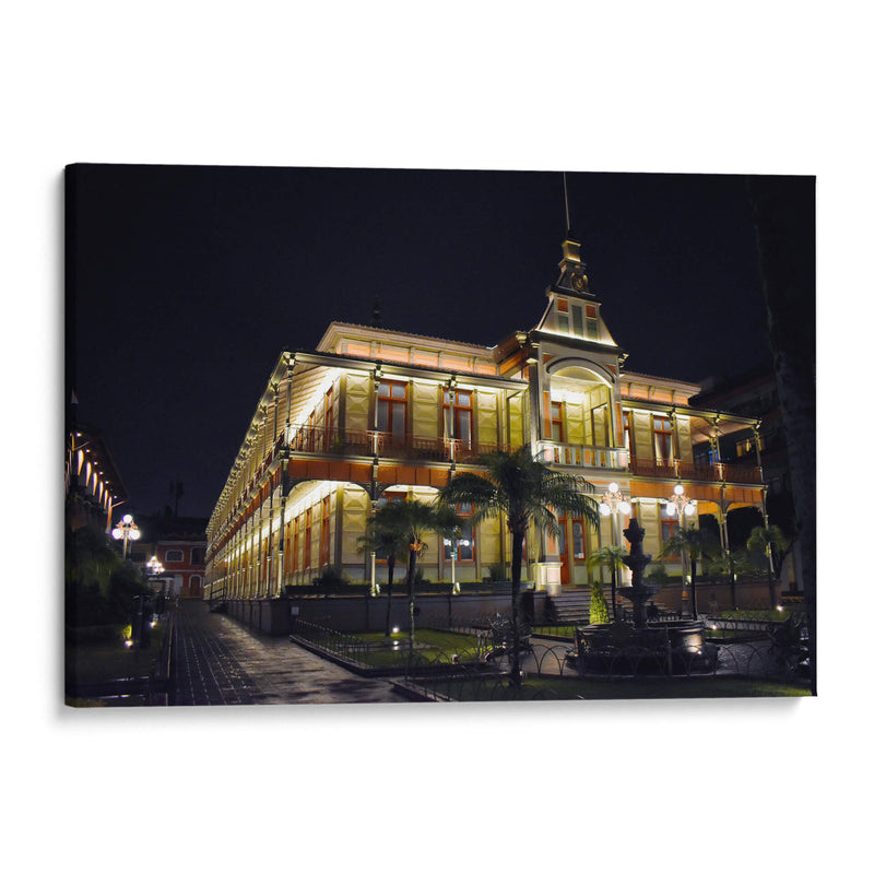 Palacio de Hierro Nocturno Orizaba - Roz | Cuadro decorativo de Canvas Lab