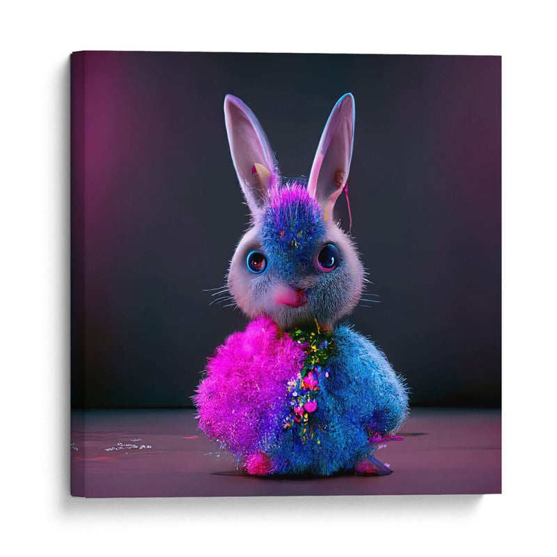 BUNNY WITH PINK FLOWERS - MICHEL ARCIGA LIFESTYLE PHOTOGRAPHY | Cuadro decorativo de Canvas Lab