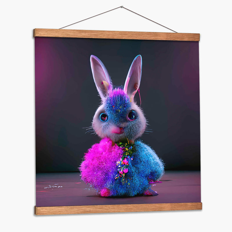 BUNNY WITH PINK FLOWERS - MICHEL ARCIGA LIFESTYLE PHOTOGRAPHY | Cuadro decorativo de Canvas Lab