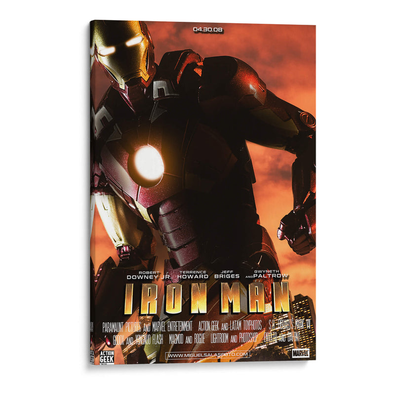 Iron Man - Action Geek | Cuadro decorativo de Canvas Lab
