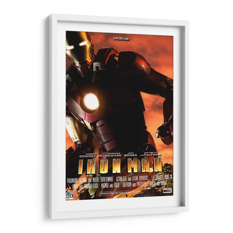 Iron Man - Action Geek | Cuadro decorativo de Canvas Lab