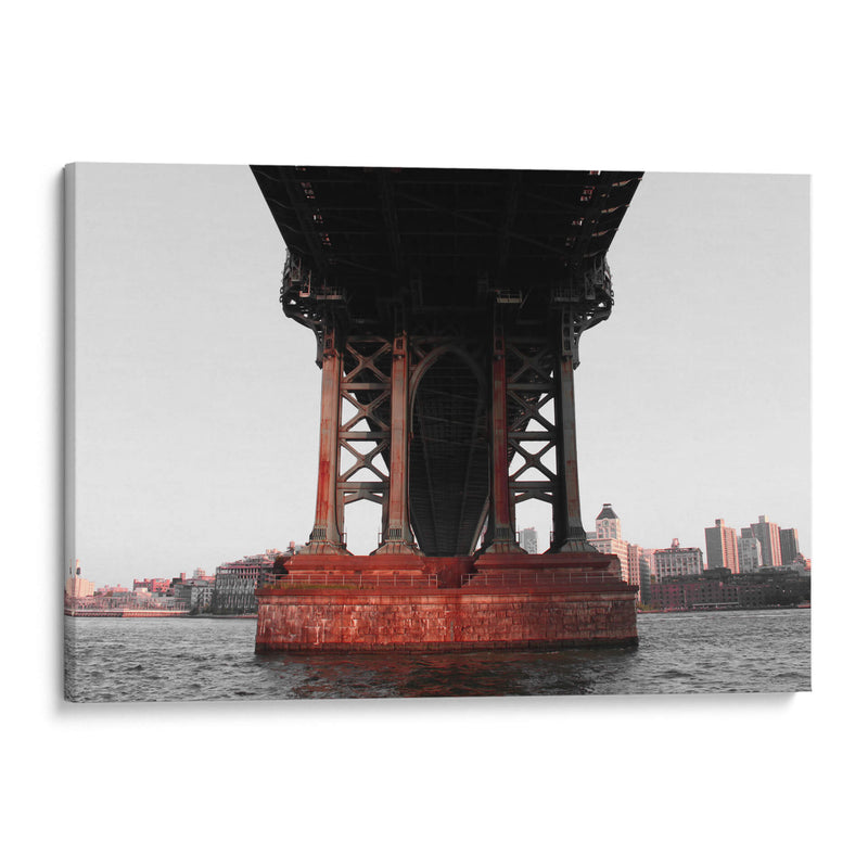 Rojo Puente Manhattan - Carlos Franken | Cuadro decorativo de Canvas Lab