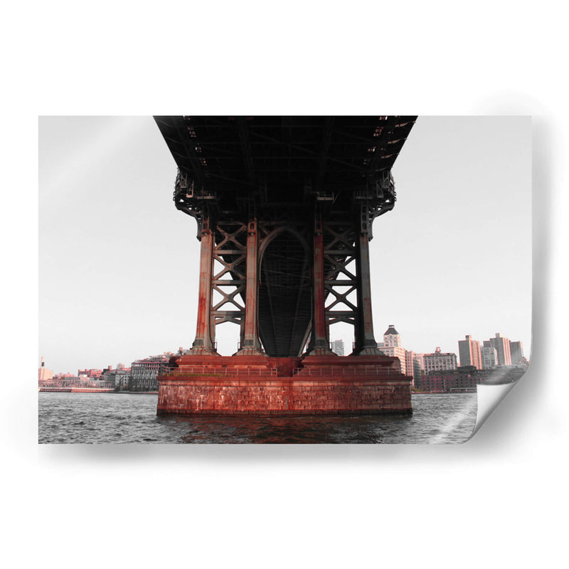 Rojo Puente Manhattan - Carlos Franken | Cuadro decorativo de Canvas Lab