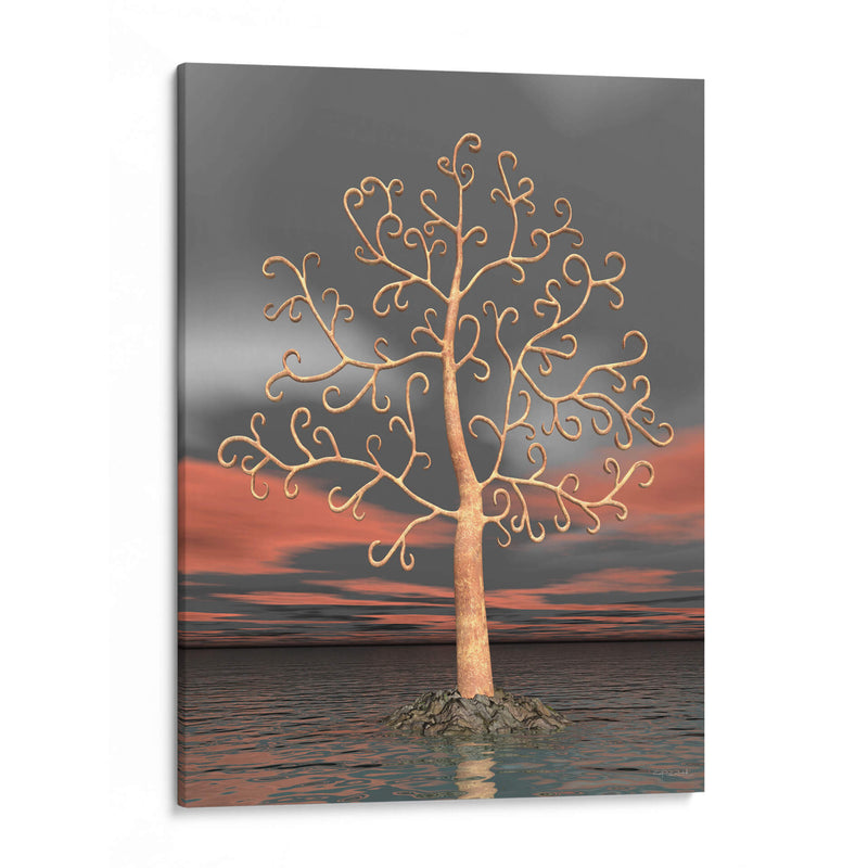 Árbol dorado - Caperh | Cuadro decorativo de Canvas Lab