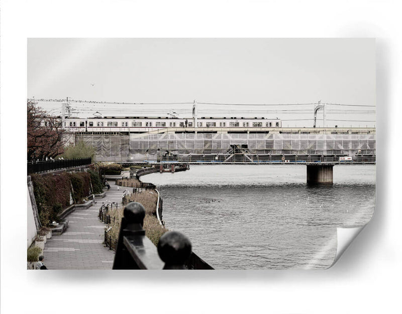 Metro sobre Puente, Tokio, Japón - Luis Velasco | Cuadro decorativo de Canvas Lab