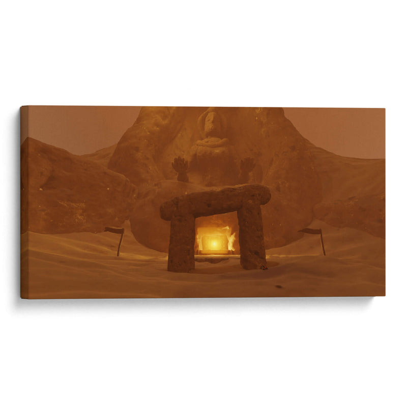 Templo del desierto Entrada Remaster 3D - Ctrl_Z3T4 | Cuadro decorativo de Canvas Lab