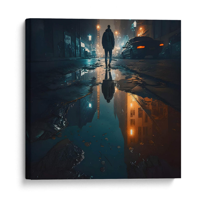 Caminando bajo la lluvia - Kimi | Cuadro decorativo de Canvas Lab