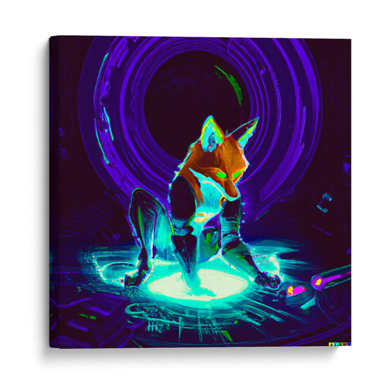 The Cyber Fox 8 - AI-ART | Cuadro decorativo de Canvas Lab