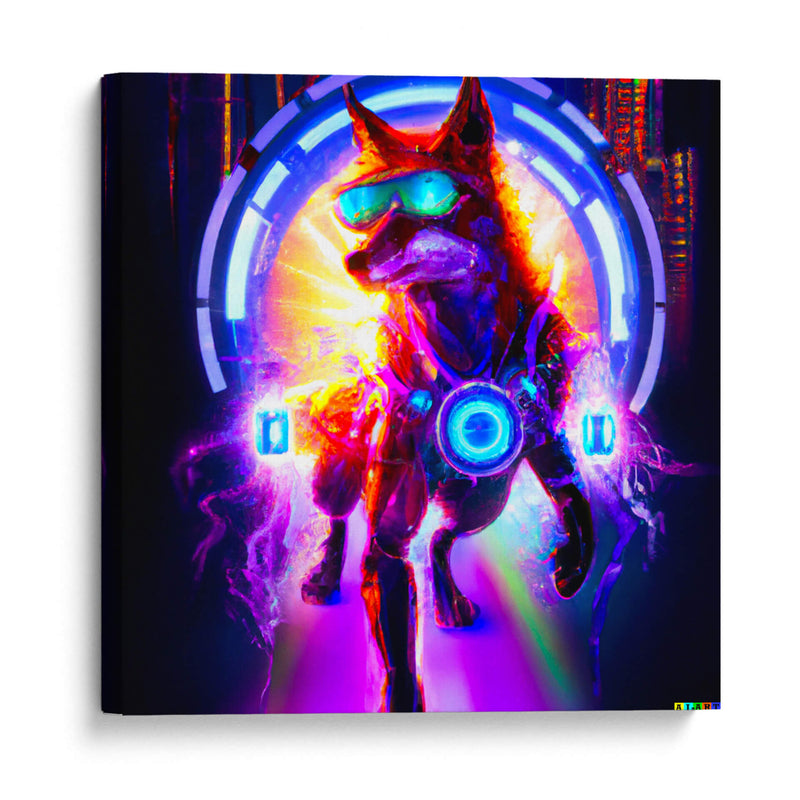 The Cyber Fox Quantum Travel - AI-ART | Cuadro decorativo de Canvas Lab