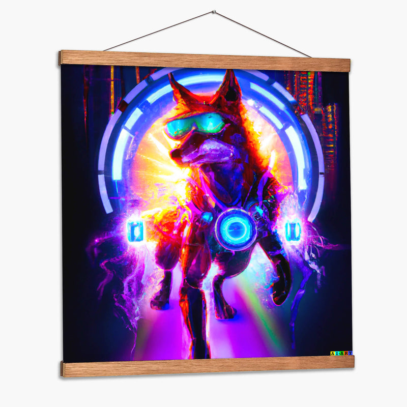 The Cyber Fox Quantum Travel - AI-ART | Cuadro decorativo de Canvas Lab