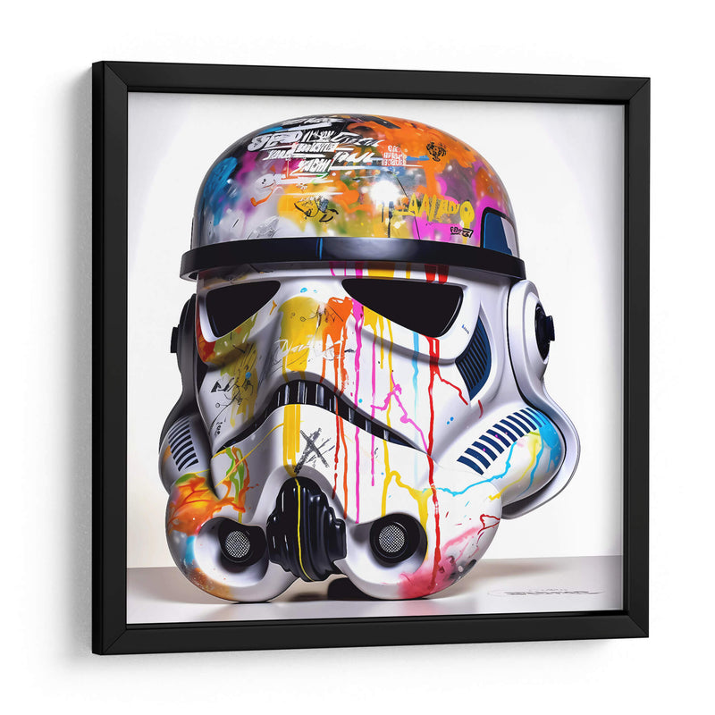 Casco colorido de Storm Trooper - Dominico Zafri | Cuadro decorativo de Canvas Lab