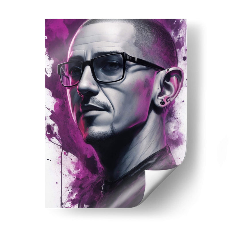 Chester Bennington Splash - Vicky Hanggara | Cuadro decorativo de Canvas Lab