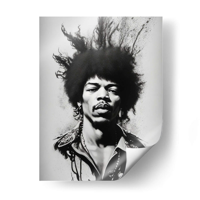 Jimi Black Splash - Vicky Hanggara | Cuadro decorativo de Canvas Lab