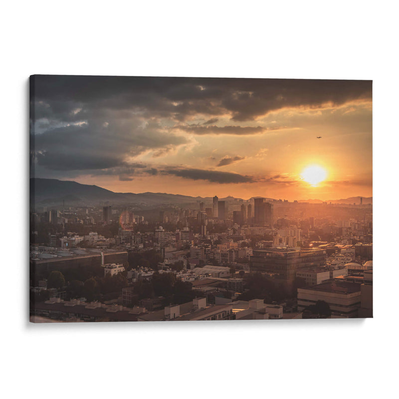 Atardecer en CDMX - Ulises Páez | Cuadro decorativo de Canvas Lab