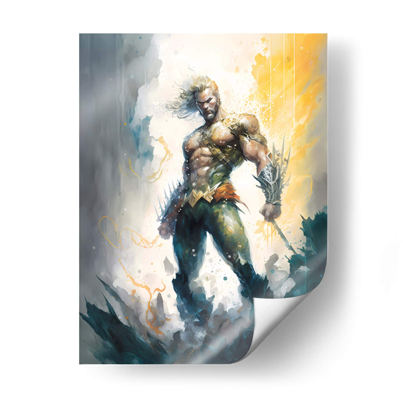Aquaman - Impressionist Hero | Cuadro decorativo de Canvas Lab