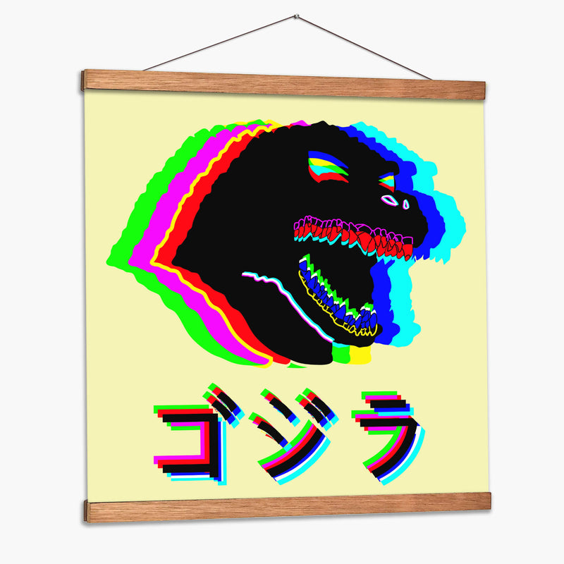 Godzilla Glitch - Roge I. Luis | Cuadro decorativo de Canvas Lab