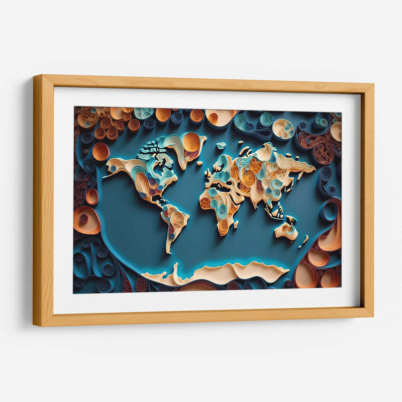 Mapa del Mundo - Mafer Villarreal | Cuadro decorativo de Canvas Lab