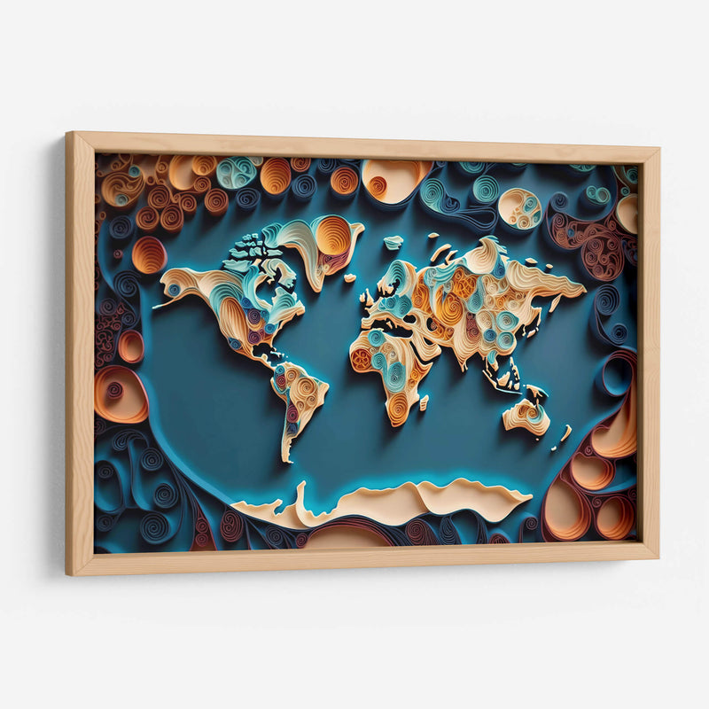Mapa del Mundo - Mafer Villarreal | Cuadro decorativo de Canvas Lab