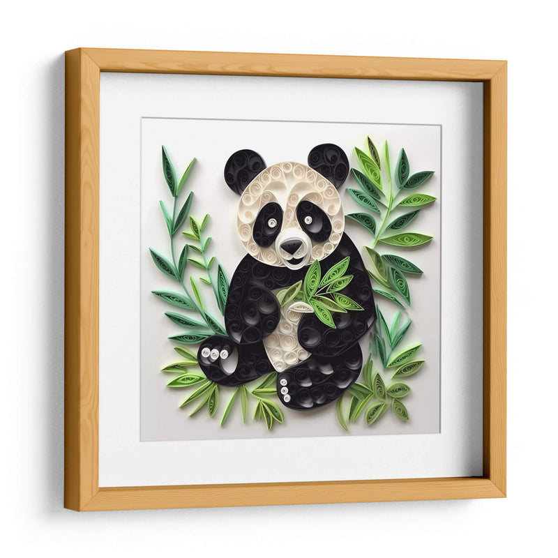 Panda merendando - Mafer Villarreal | Cuadro decorativo de Canvas Lab