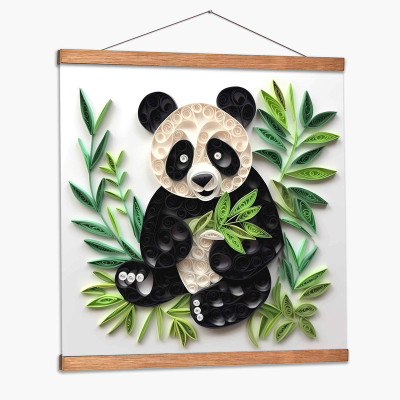 Panda merendando - Mafer Villarreal | Cuadro decorativo de Canvas Lab