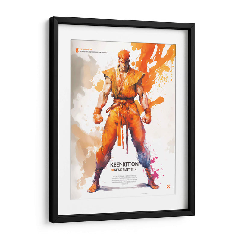 Ken the street Fighter - Impressionist Hero | Cuadro decorativo de Canvas Lab