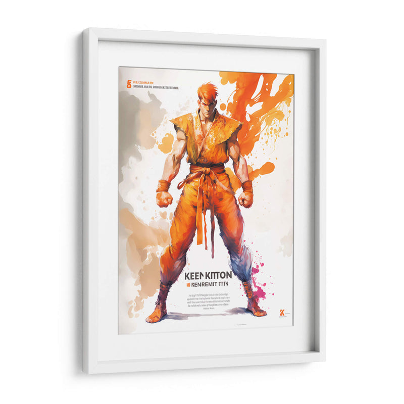 Ken the street Fighter - Impressionist Hero | Cuadro decorativo de Canvas Lab
