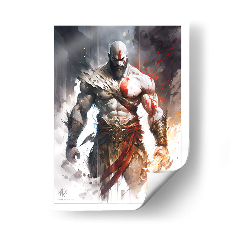 Kratos - Impressionist Hero | Cuadro decorativo de Canvas Lab