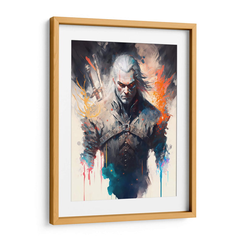 Geralt The Witcher - Impressionist Hero | Cuadro decorativo de Canvas Lab