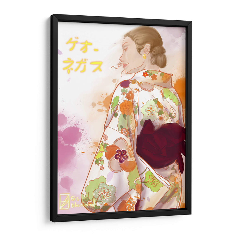Kimono Floral - Erz Blackwood | Cuadro decorativo de Canvas Lab