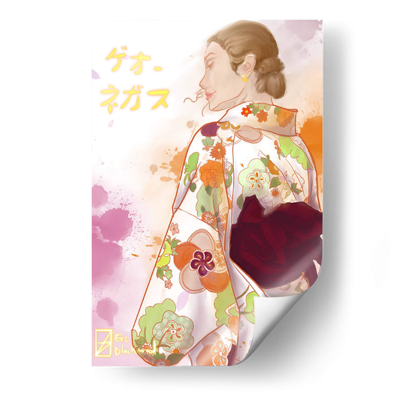 Kimono Floral - Erz Blackwood | Cuadro decorativo de Canvas Lab