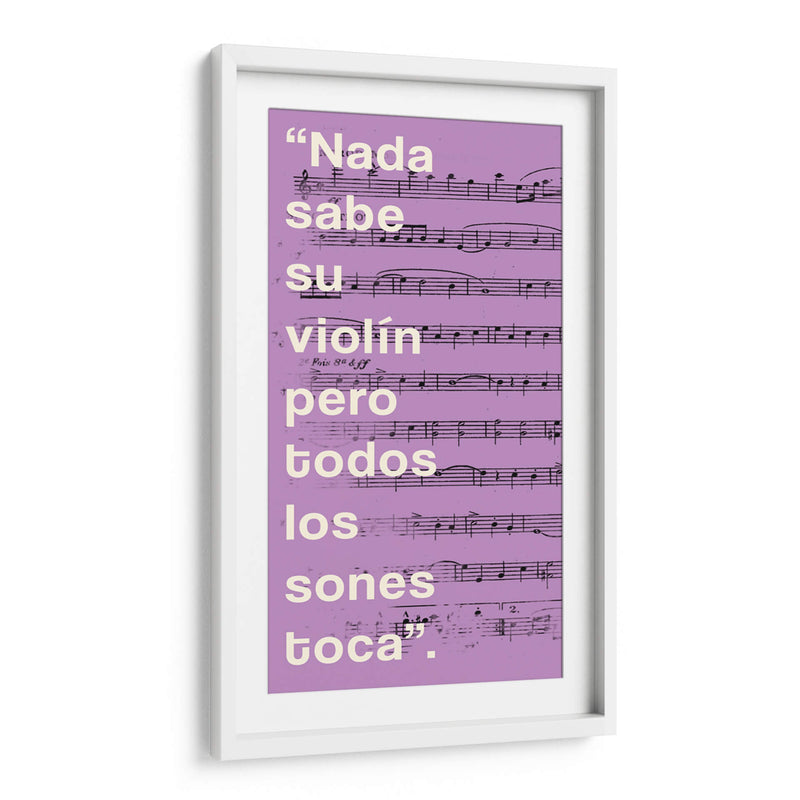 012_Nada Sabe su Violín-A - Jorge Méndez | Cuadro decorativo de Canvas Lab