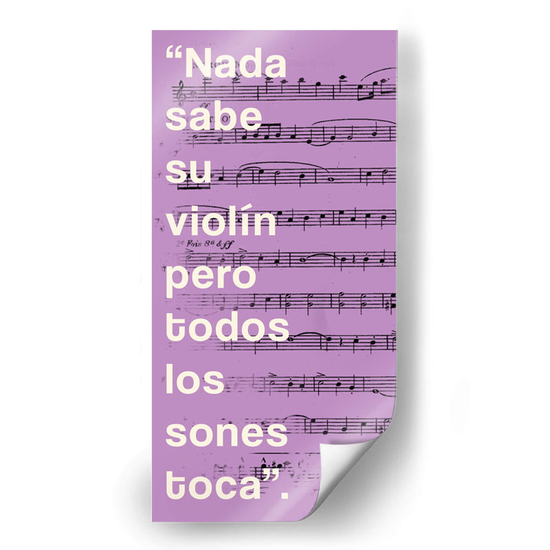 012_Nada Sabe su Violín-A - Jorge Méndez | Cuadro decorativo de Canvas Lab