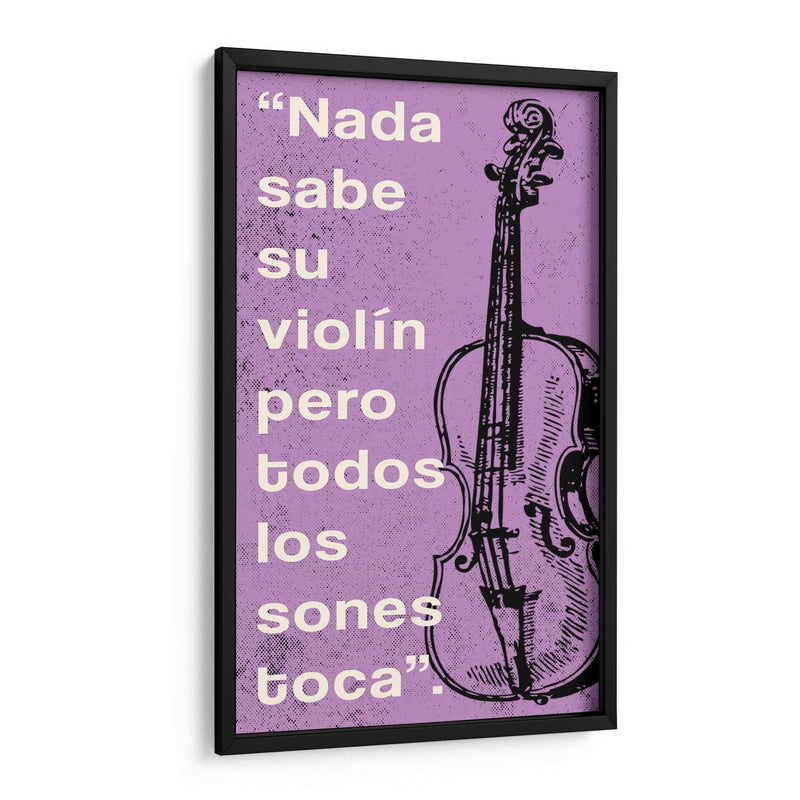 012_Nada Sabe su Violín-B - Jorge Méndez | Cuadro decorativo de Canvas Lab