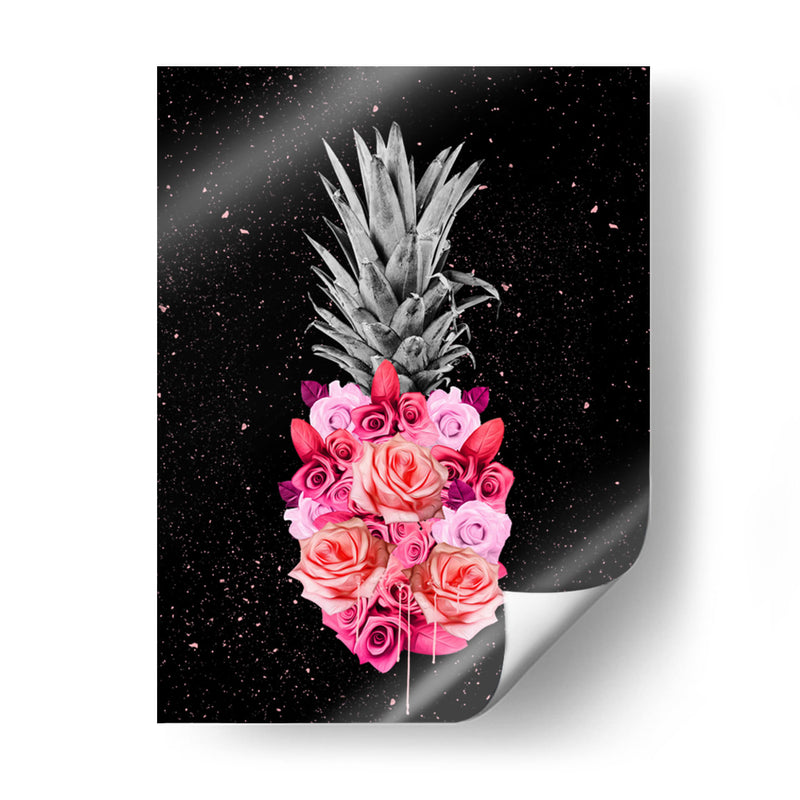 Piña Rosas en negro - Lofty&Me | Cuadro decorativo de Canvas Lab