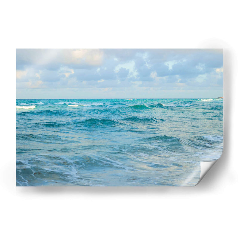 Paisaje en la playa con agua azul - yuncaba | Cuadro decorativo de Canvas Lab