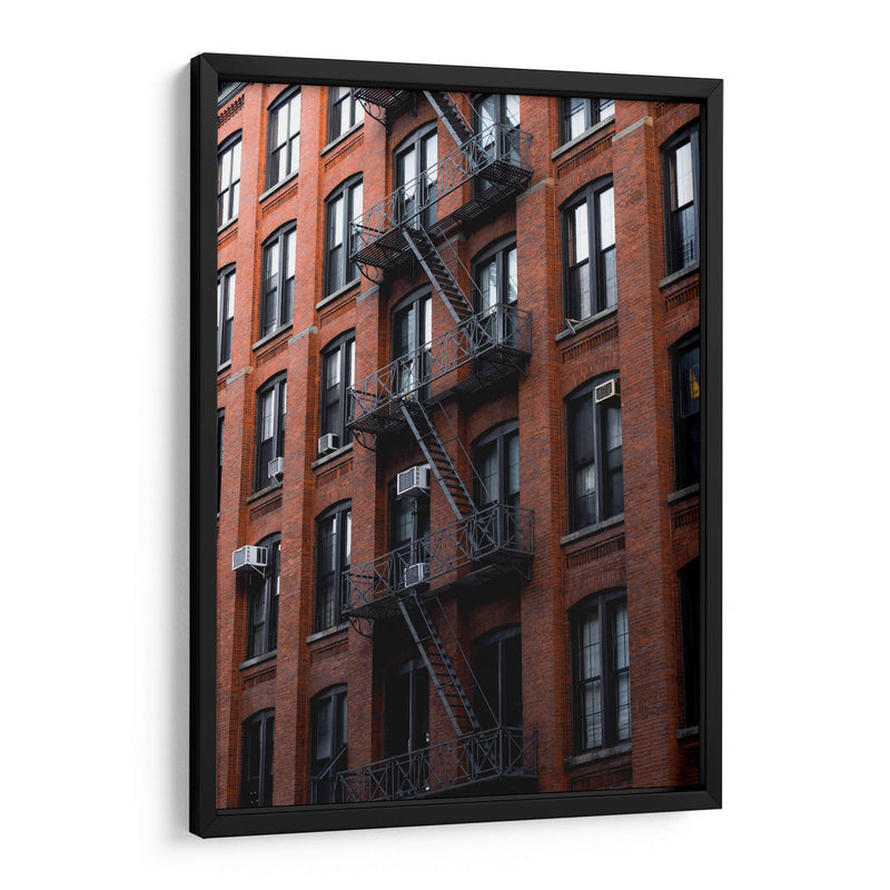 Ventanas en edificio de Brooklyn - yuncaba | Cuadro decorativo de Canvas Lab