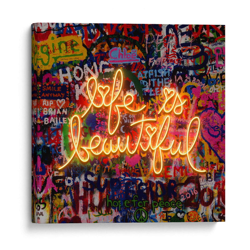 Life Is Beautiful 2 - Fake Classics | Cuadro decorativo de Canvas Lab