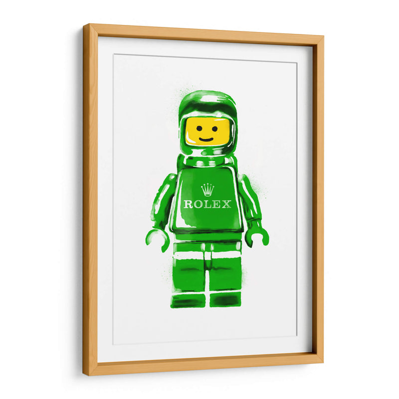 Lego Man Green - Fake Classics | Cuadro decorativo de Canvas Lab