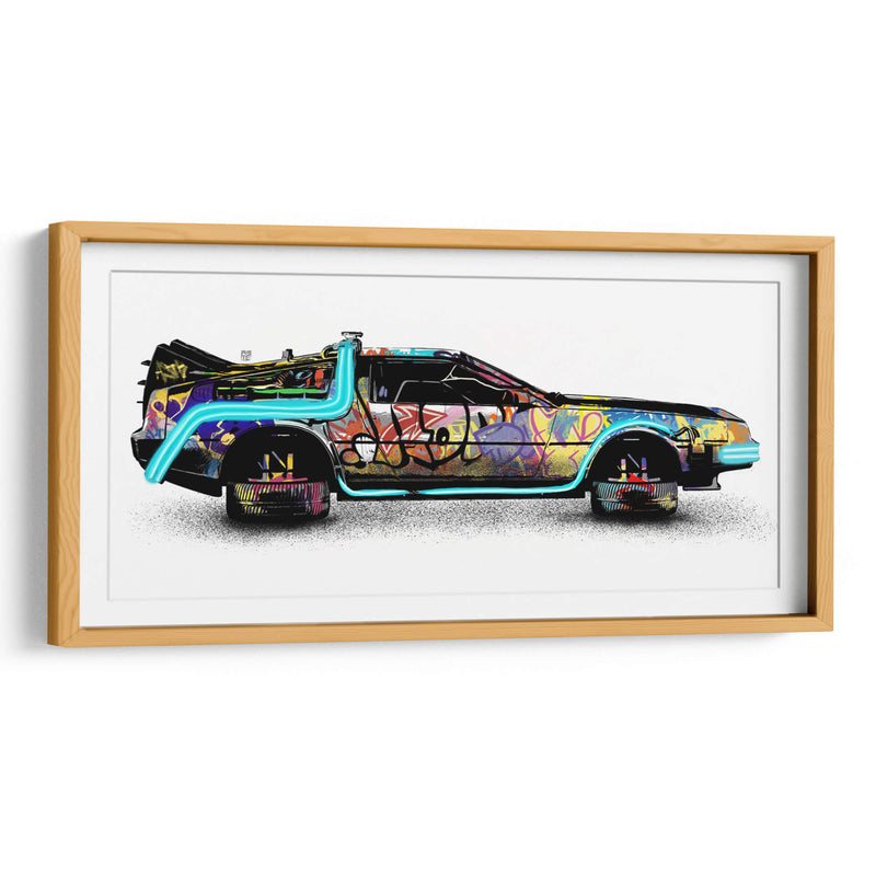 DeLorean Graffiti - David Aste | Cuadro decorativo de Canvas Lab