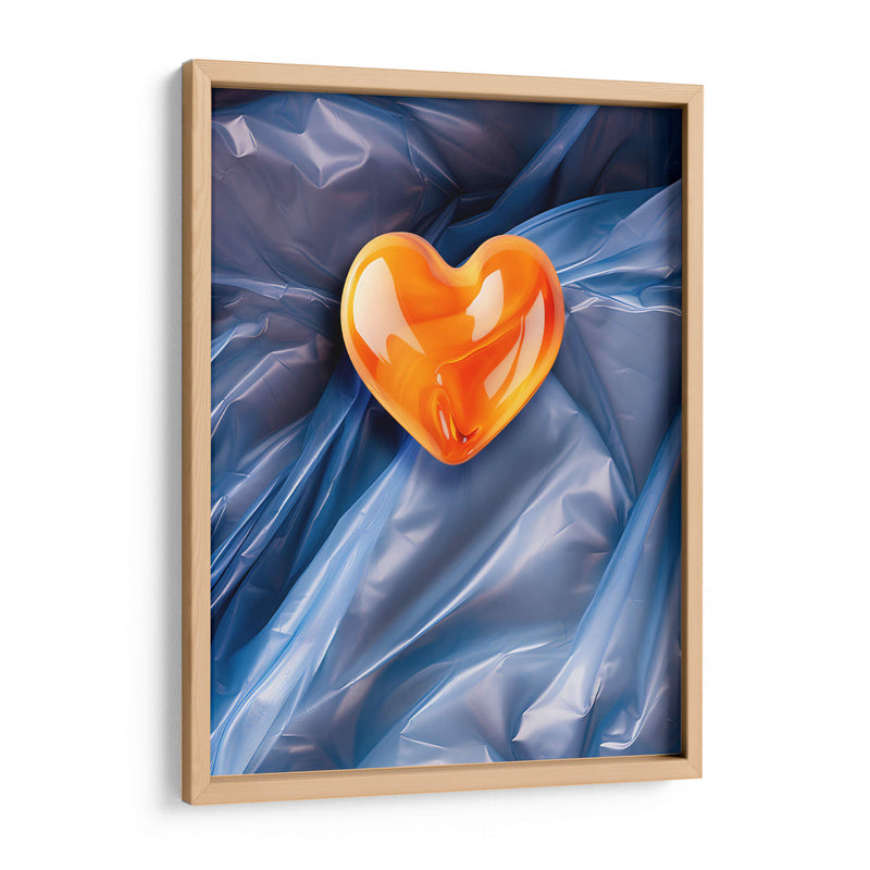 Corazón Naranja de Dulce en un Fondo de Plástico - DeLaVegaGaming | Cuadro decorativo de Canvas Lab