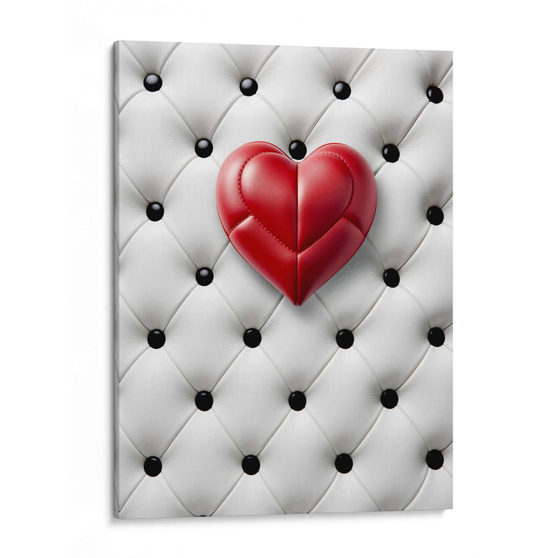 Corazón de Piel Rojo Sobre Piel Blanca - DeLaVegaGaming | Cuadro decorativo de Canvas Lab